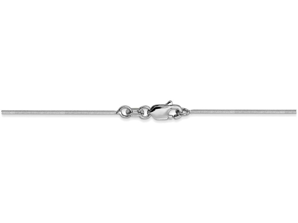 FJC Finejewelers 9 Inch 14k White Gold .80mm Ocatagonal Snake Chain Ankle Bracelet (Smaller Ankles)