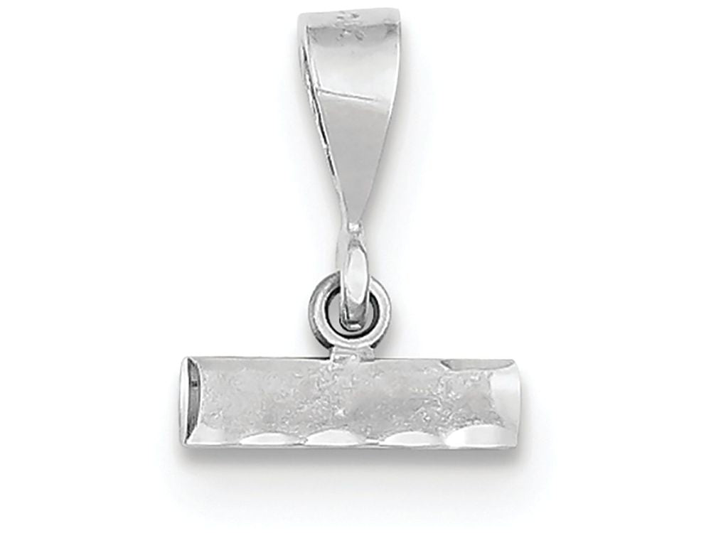 FJC Finejewelers 14 kt White Gold Casted Small Bright Cut Number Top Charm
