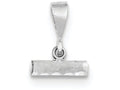 FJC Finejewelers 14 kt White Gold Casted Small Bright Cut Number Top Charm