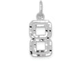 FJC Finejewelers 14 kt White Gold Casted Small Bright Cut Number 8 Charm