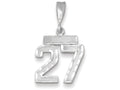 FJC Finejewelers 14k White Gold Small Bright Cut Number 27 Charm