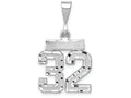 FJC Finejewelers 14k White Gold Small Bright-cut Number 32 Charm