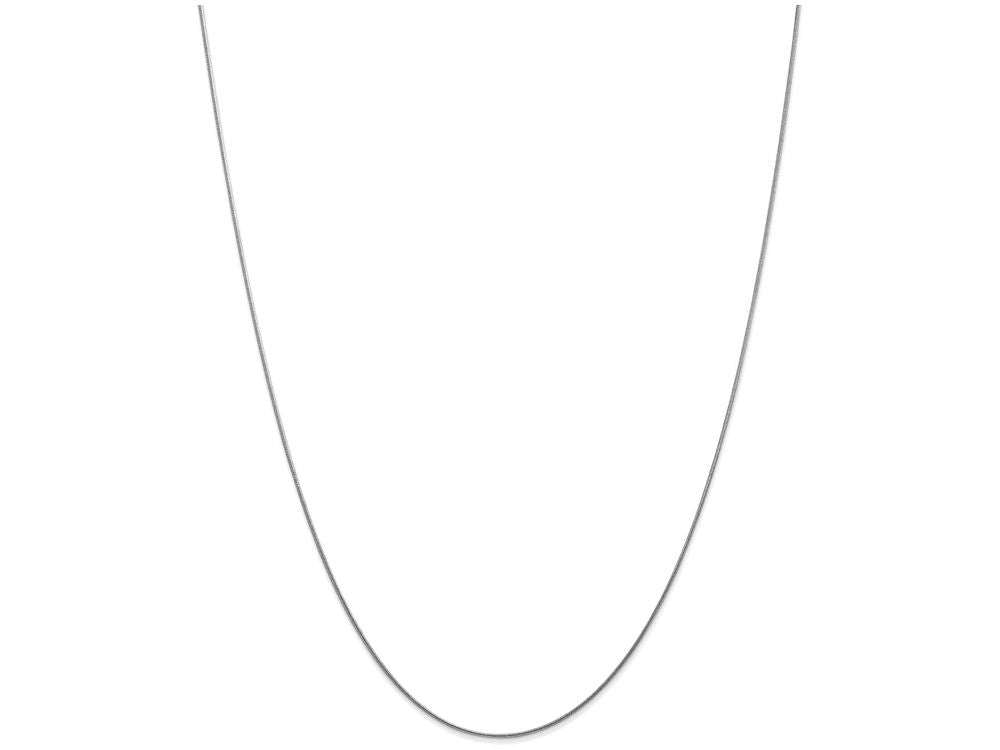 FJC Finejewelers 9 Inch 14k White Gold .80mm Round Snake Chain Ankle Bracelet (Smaller Ankles)