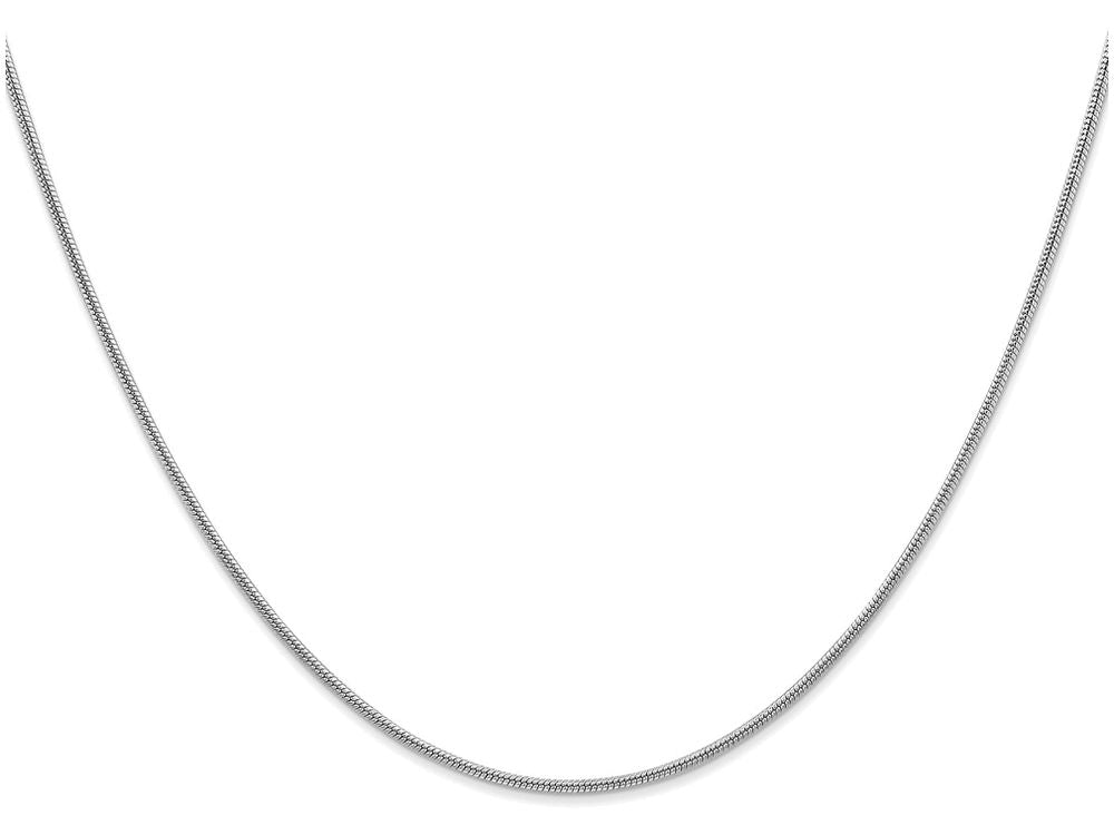 FJC Finejewelers 18 Inch 14k White Gold 1.2mm Round Snake Chain Necklace