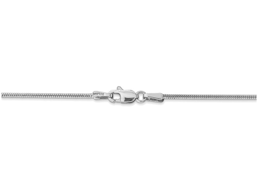 FJC Finejewelers 24 Inch 14k White Gold 1.2mm Round Snake Chain Necklace