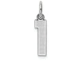 FJC Finejewelers 14k White Gold Small Satin Number 1 Charm