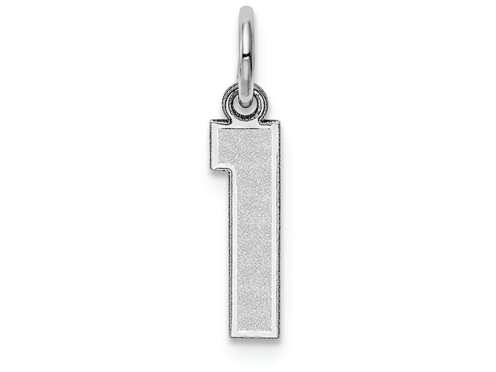 FJC Finejewelers 14k White Gold Small Satin Number 1 Charm