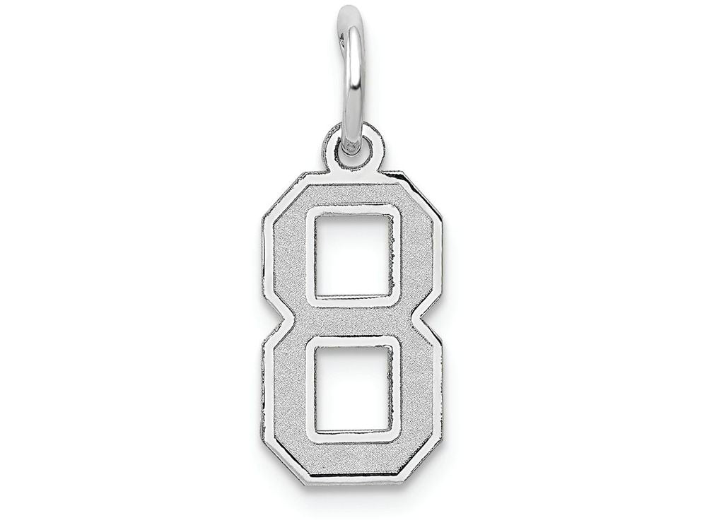 FJC Finejewelers 14k White Gold Small Satin Number 8 Charm