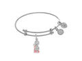 Angelica Collection Brass With White Angel Praying Charm On White Ange Lica Tween Bangle (Small)