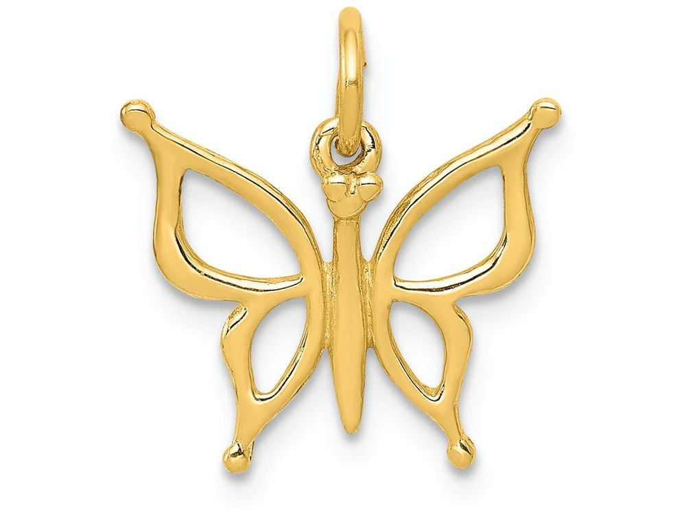 FJC Finejewelers 14k Yellow Gold Butterfly Charm 15 x 17mm