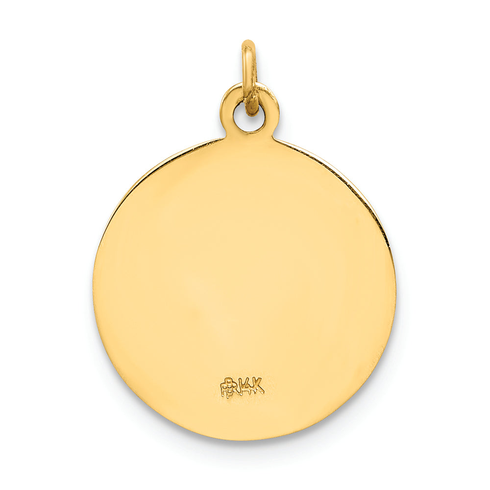 FJC Finejewelers 14k Yellow Gold Caridad Del Cobre Medal Charm