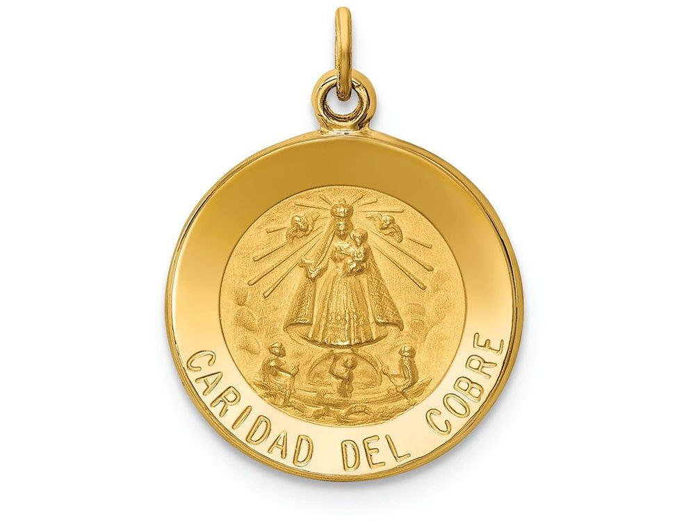 FJC Finejewelers 14k Yellow Gold Caridad Del Cobre Medal Charm