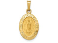 FJC Finejewelers 14k Yellow Gold Hollow Our Lady Of Guadalupe Medal Charm