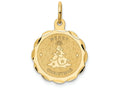 FJC Finejewelers 14k Yellow Gold Merry Christmas Disc Charm