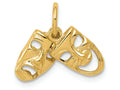 FJC Finejewelers 14k Yellow Gold Comedytragedy Charm