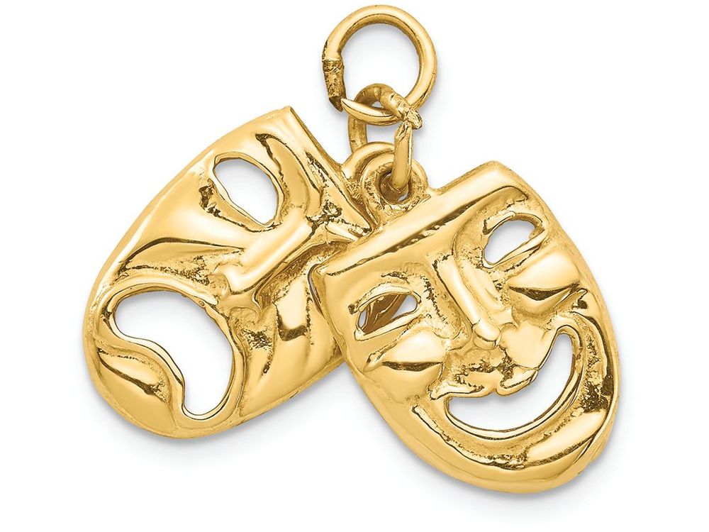 FJC Finejewelers 14k Yellow Gold Comedy Tragedy Charm
