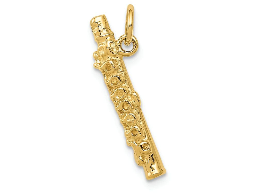 FJC Finejewelers 14k Yellow Gold 3d Polished Flute Charm