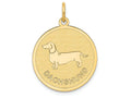 FJC Finejewelers 14k Yellow Gold Dachshund Disc Charm