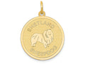 FJC Finejewelers 14k Yellow Gold Shetland Sheepdog Disc Charm