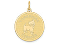 FJC Finejewelers 14k Yellow Gold Yorkshire Terrier Disc Charm