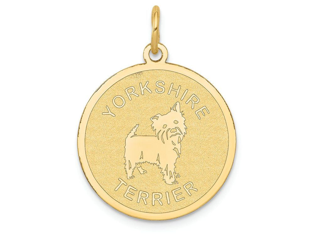 FJC Finejewelers 14k Yellow Gold Yorkshire Terrier Disc Charm