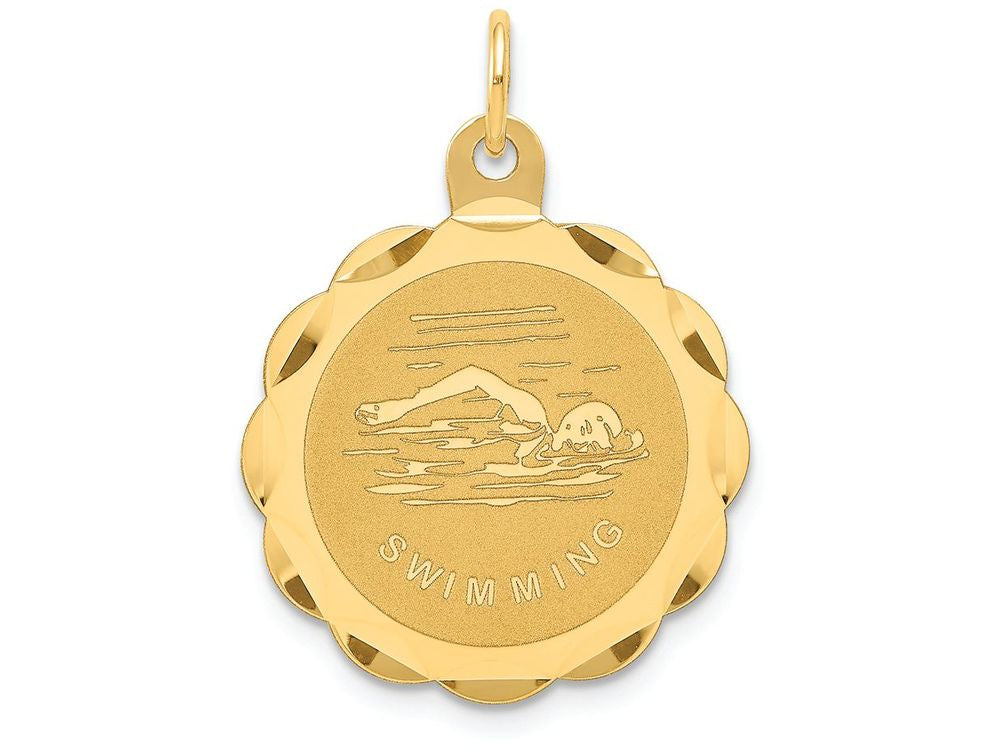 FJC Finejewelers 14k Yellow Gold Swimming Disc Charm
