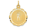 FJC Finejewelers 14k Yellow Gold Baseball Disc Charm