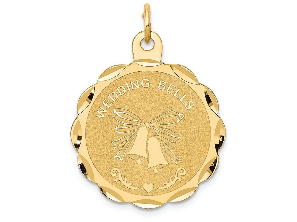 FJC Finejewelers 14k Yellow Gold Wedding Bells Charm 23 x 29mm