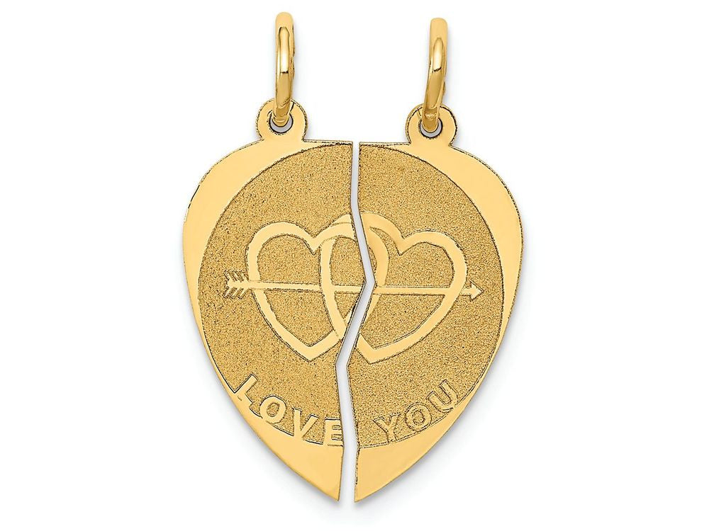 FJC Finejewelers 14k Yellow Gold 2-piece I Love You Charm