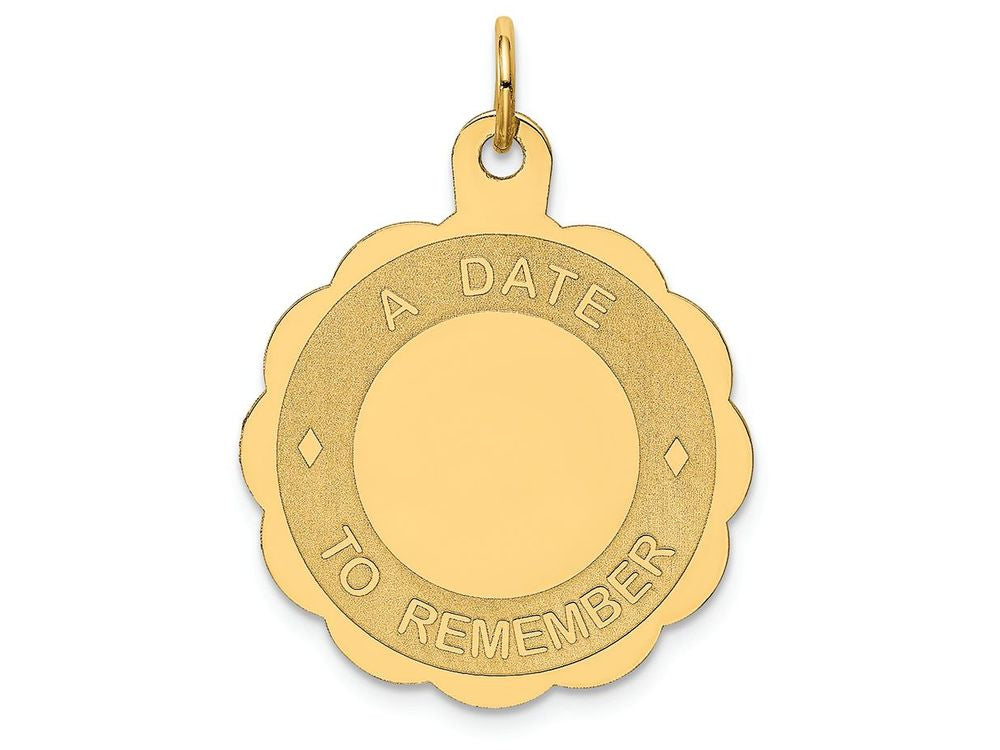 FJC Finejewelers 14k Yellow Gold A Date To Remember Charm