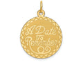 FJC Finejewelers 14k Yellow Gold A Date To Remember Charm 19 x 27mm
