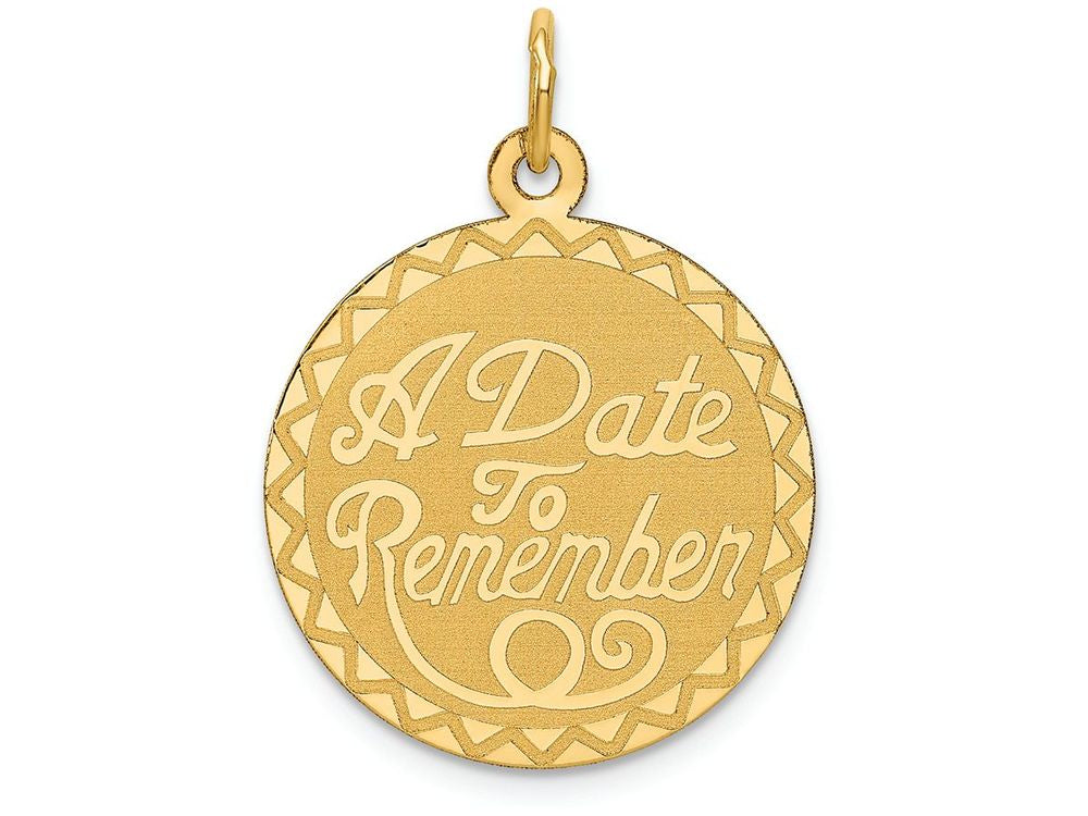 FJC Finejewelers 14k Yellow Gold A Date To Remember Charm 19 x 27mm