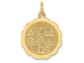 FJC Finejewelers 14k Yellow Gold A Date To Remember Charm 18 x 24mm
