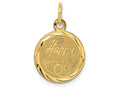 FJC Finejewelers 14k Yellow Gold Happy Anniversary Charm 13 x 21mm