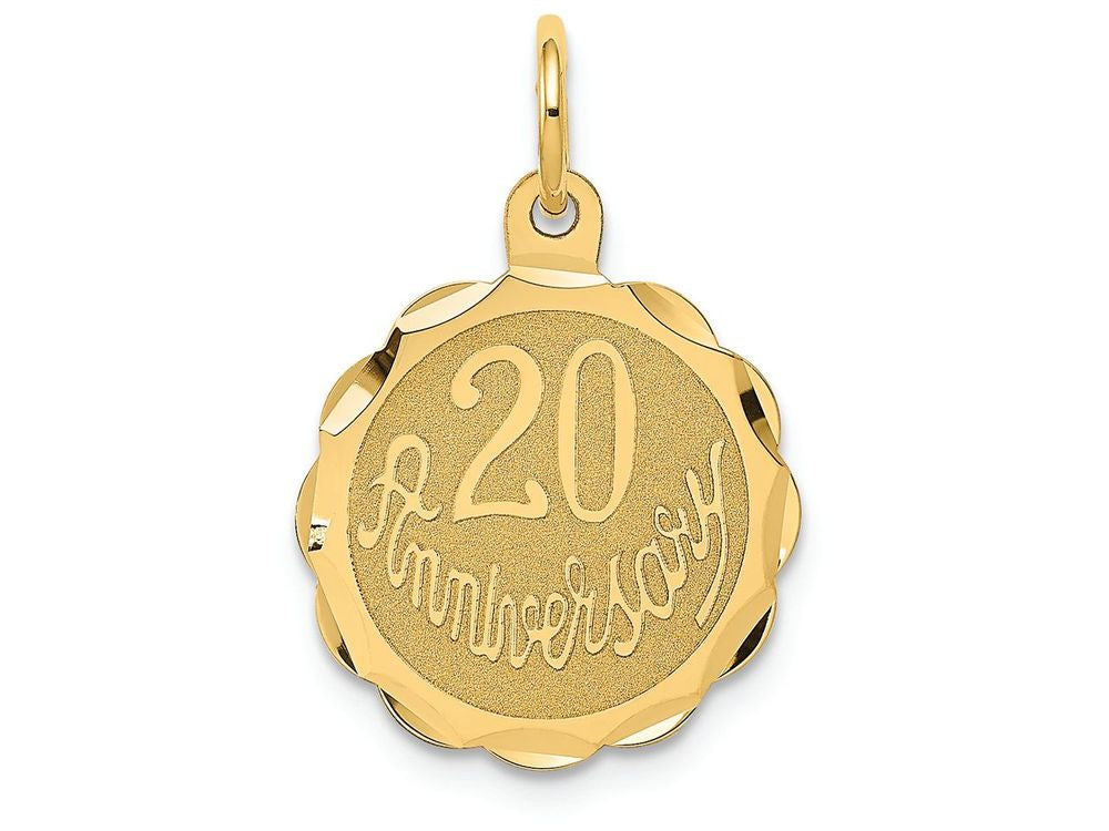 FJC Finejewelers 14k Yellow Gold Happy 20th Anniversary Charm