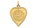 FJC Finejewelers 14k Yellow Gold Happy 20th Anniversary Charm