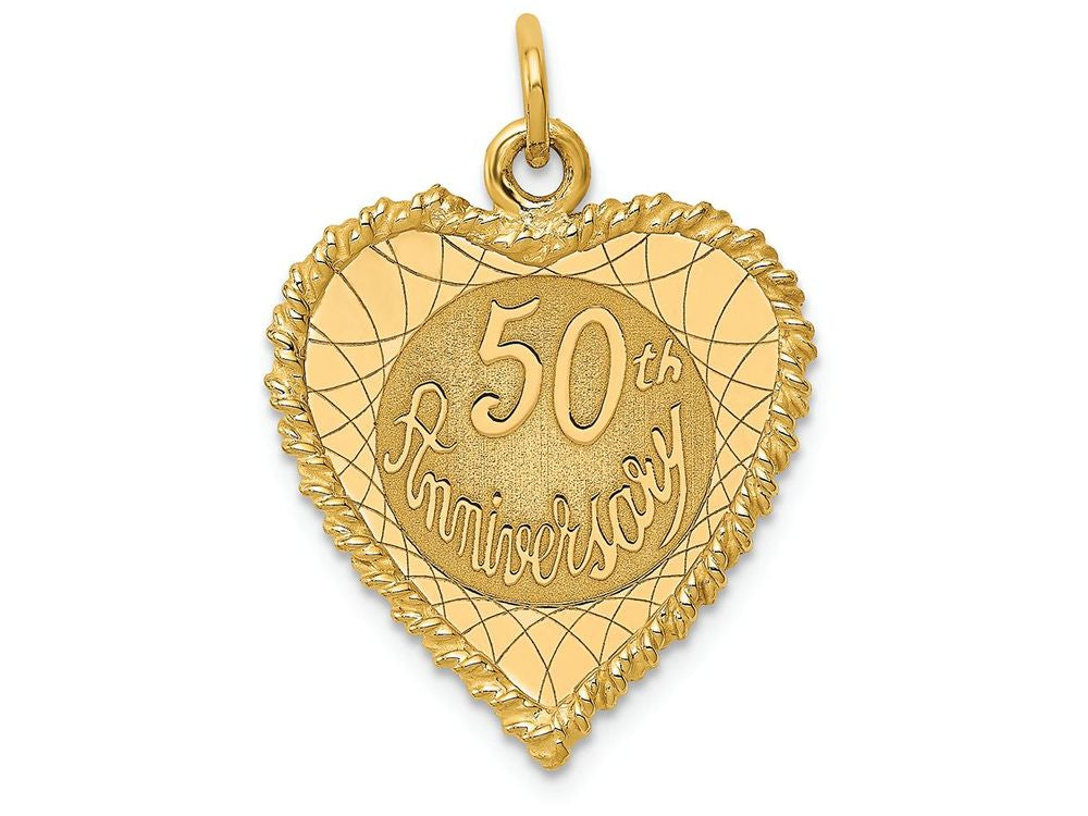 FJC Finejewelers 14k Yellow Gold Happy 50th Anniversary Charm