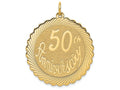 FJC Finejewelers 14k Yellow Gold Happy 50th Anniversary Charm