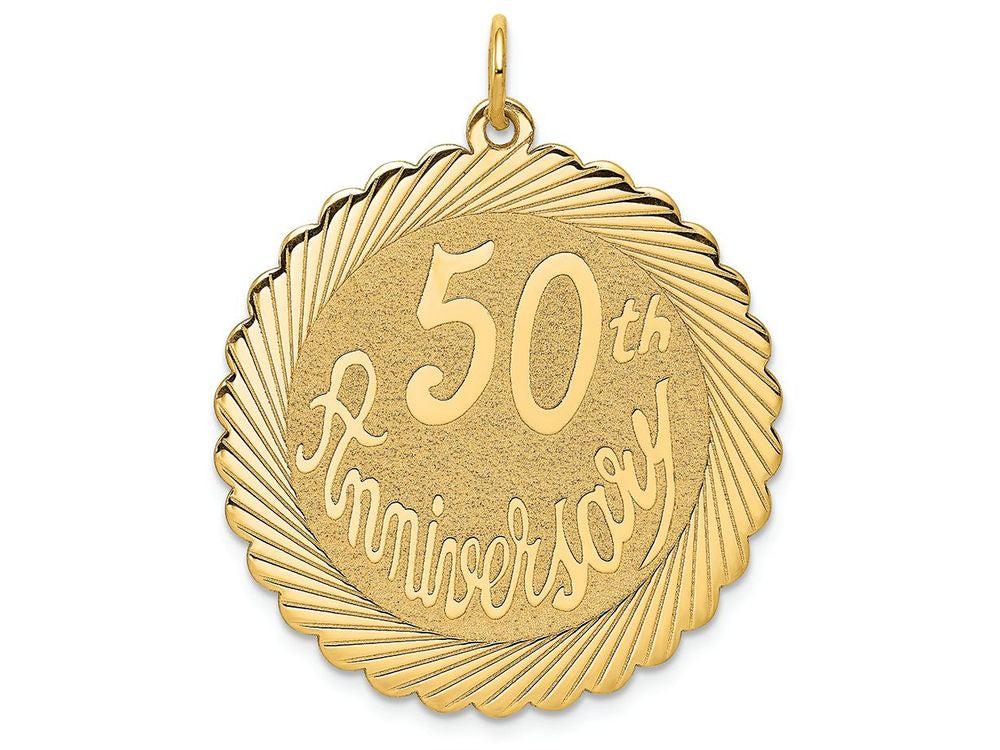 FJC Finejewelers 14k Yellow Gold Happy 50th Anniversary Charm