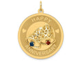 FJC Finejewelers 14k Yellow Gold Happy Anniversary with Bells Charm