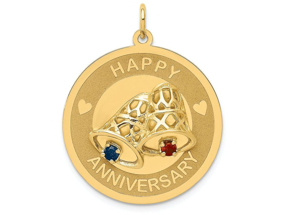 FJC Finejewelers 14k Yellow Gold Happy Anniversary with Bells Charm