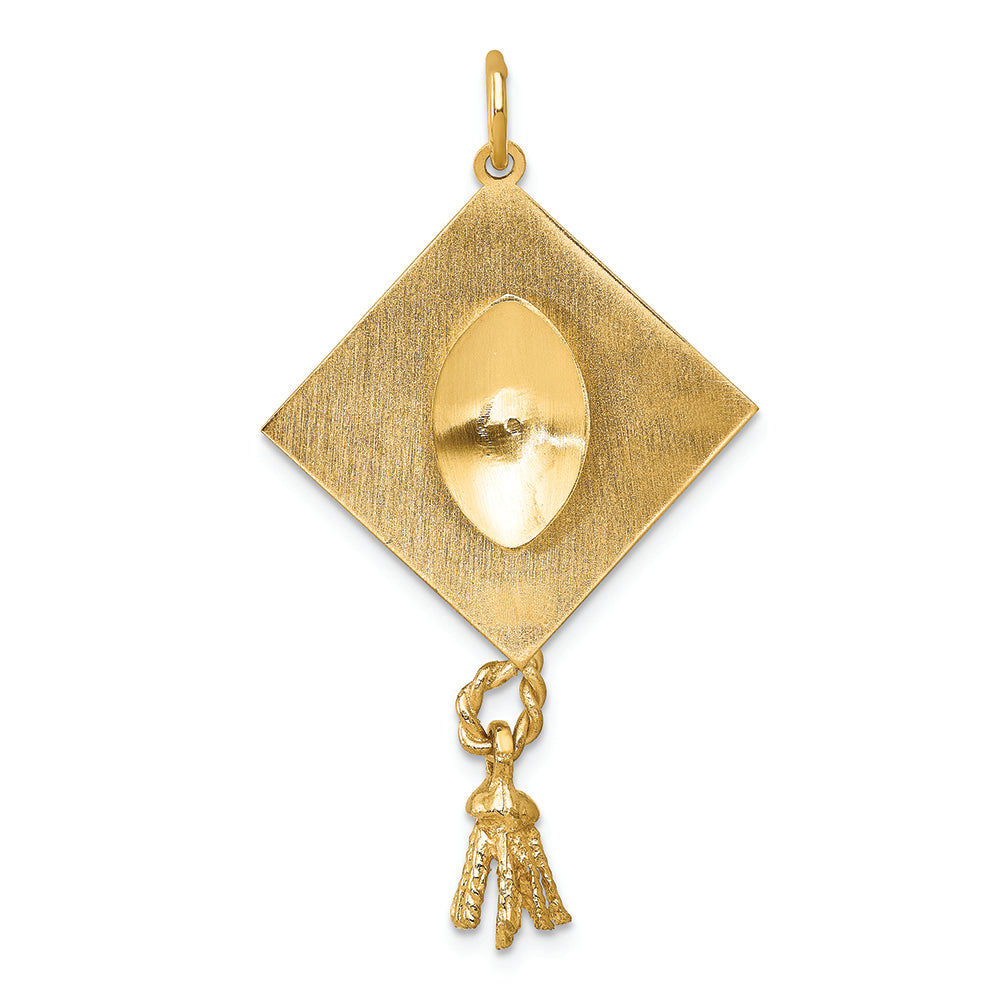 FJC Finejewelers 14k Yellow Gold Graduation Cap with Fw Cultured Pearl Charm