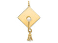 FJC Finejewelers 14k Yellow Gold Graduation Cap with Fw Cultured Pearl Charm