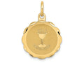 FJC Finejewelers 14k Yellow Gold Holy Communion Disc Charm