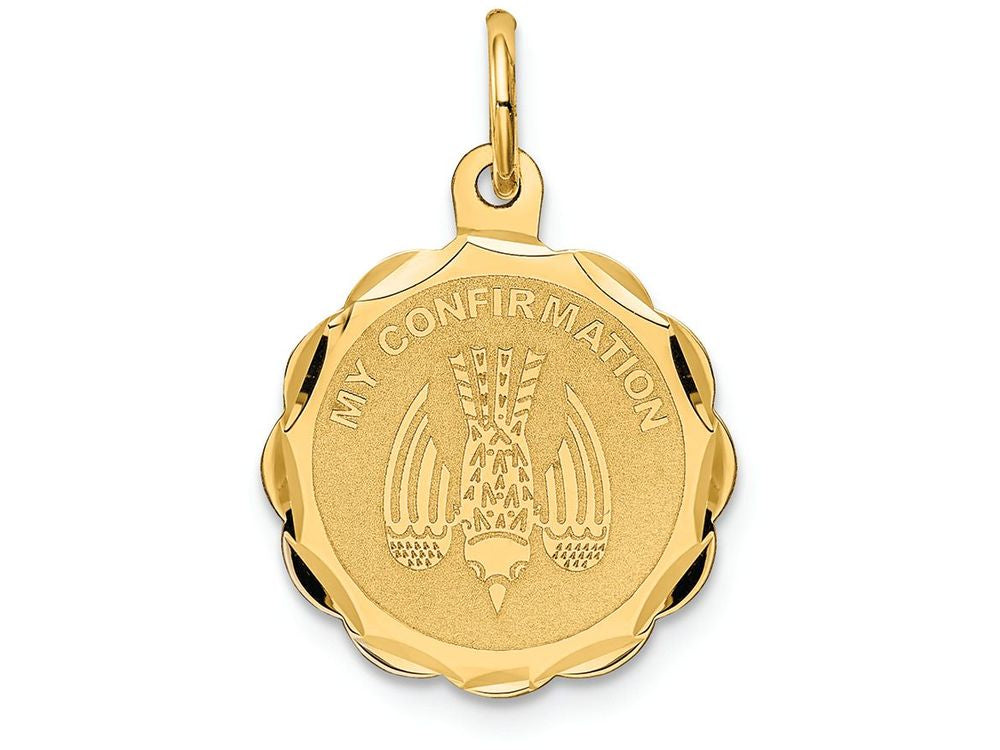 FJC Finejewelers 14k Yellow Gold My Confirmation Charm 16 x 22mm