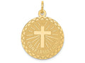FJC Finejewelers 14k Yellow Gold Confirmation Disc Charm