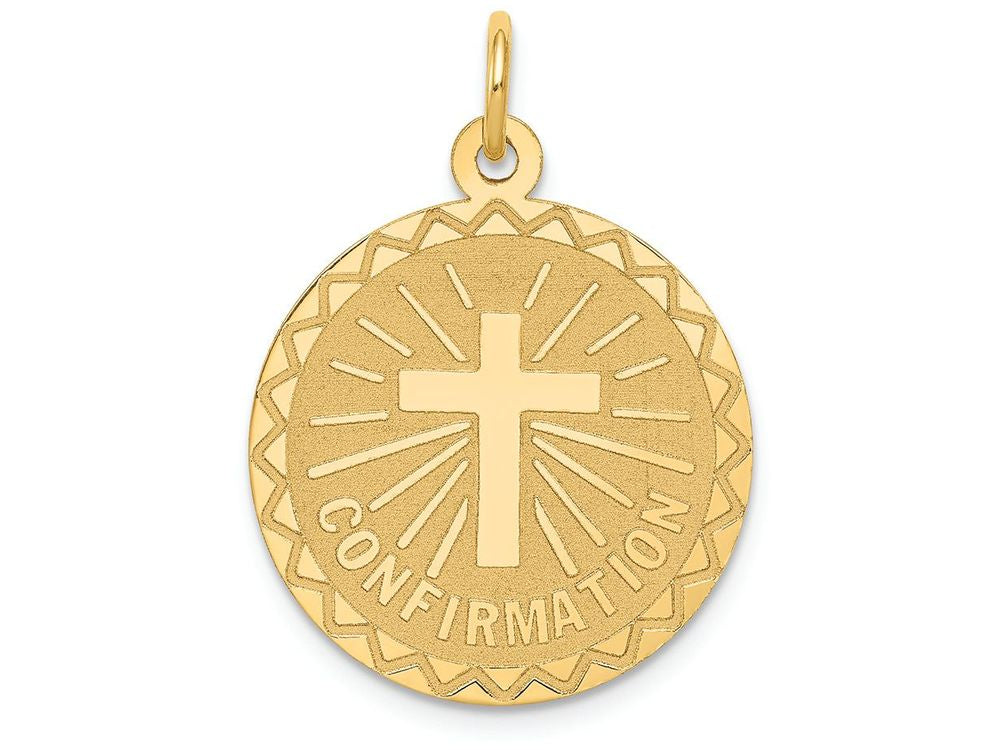FJC Finejewelers 14k Yellow Gold Confirmation Disc Charm