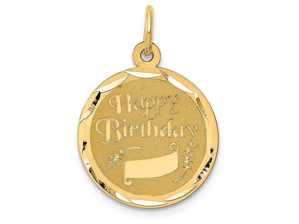 FJC Finejewelers 14k Yellow Gold Happy Birthday Charm