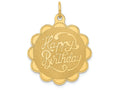 FJC Finejewelers 14k Yellow Gold Happy Birthday Charm