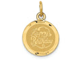 FJC Finejewelers 14k Yellow Gold Happy Birthday Disc Charm